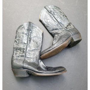Mens Dan Post Cowboy Western Leather / Exotic Boots 9.5 D
